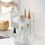 360° Rotating Makeup Storage Rack Multi-Layer Organizer – Cosmetic & Skincare Vanity Organizer
