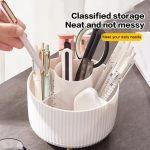 360° Rotating Desktop Makeup Brushes Organizer Cosmetic Storage Box & Lipstick Holder