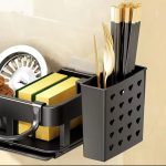New Style Kitchen Sink Drain Rack Sponge with Drain Tray and Cutlery Holder