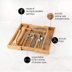 Multifunctional Bamboo Drawer Organizer – Expandable Eco-Friendly Cutlery & Kitchen Storage Tray