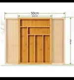 Multifunctional Bamboo Drawer Organizer – Expandable Eco-Friendly Cutlery & Kitchen Storage Tray