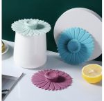 Sunflower Silicone Cup Lid – Reusable Anti-Dust Mug Cover for Coffee & Tea Cups