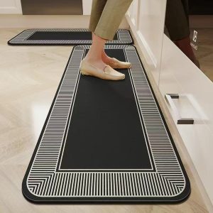 Rubber Bottom Anti-Slip Kitchen Mats 2pcs Set 40×60cm & 40×120cm – Non-Slip Kitchen Floor Mats