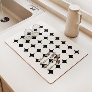 Super Absorbent Nonslip Drain Dish Drying Mat 40x50cm – Quick Dry Kitchen Counter Mat