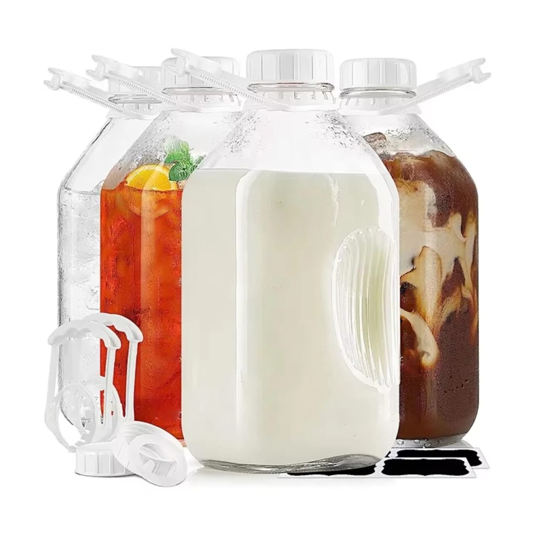 2L Multi-Purpose Glass Bottle with Airtight Lid for Milk, Juice, Smoothies & Iced Coffee 2L Multi-Purpose Glass Bottle with Airtight Lid for Milk, Juice, Smoothies & Iced Coffee