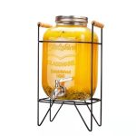 Premium Glass Juice Dispensers 5L & 8L with Metallic Stand & Tap