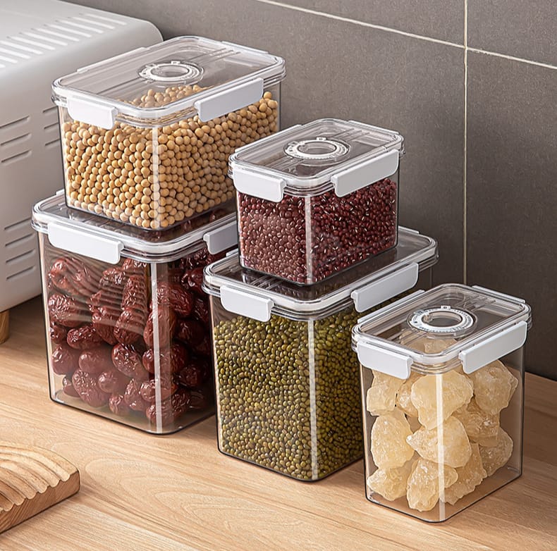 3pcs Set Acrylic Food Storage Containers – Airtight Stackable Kitchen Storage Containers 3pcs Set Acrylic Food Storage Containers – Airtight Stackable Kitchen Storage Containers