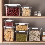 3pcs Set Acrylic Food Storage Containers – Airtight Stackable Kitchen Storage Containers