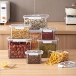 3pcs Set Acrylic Food Storage Containers – Airtight Stackable Kitchen Storage Containers