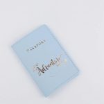 High Quality Trendy PU Leather Passport Cover/Holder – Stylish Travel Passport Wallet in Red & Blue
