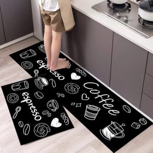 2 in 1 Kitchen Mat Anti-Slip Water Absorbent Kitchen Doormat – Long Foot Rope Floor Carpet for Homes