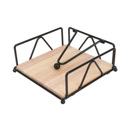 Napkin Holder with Square Design – Modern Metallic Tissue & Serviette Holder for Restaurant Tables
