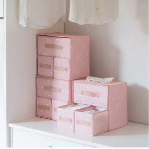 Large Dresser Drawer Organiser Foldable Underwear Storage Box for Bras, Socks & Baby Clothes