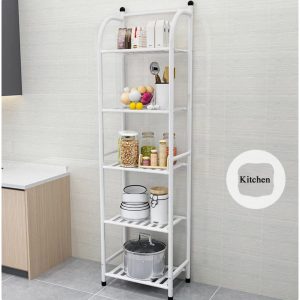 5 Tier Multi-Purpose Rack – Strong Metal Storage Shelf Organizer for Kitchen, Office & Home