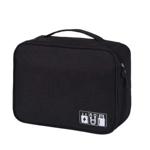 Travel Accessories Cable Charger Storage Bag – Waterproof Double Layer EVA Organizer Pouch