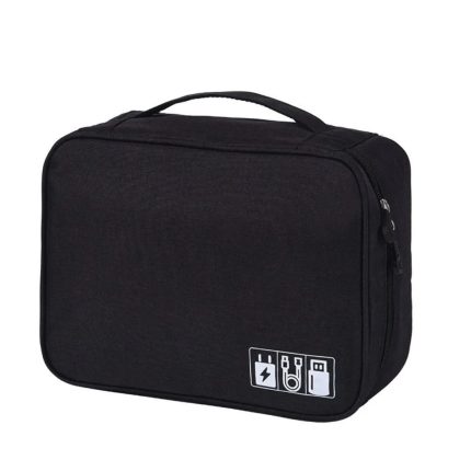 Travel Accessories Cable Charger Storage Bag – Waterproof Double Layer EVA Organizer Pouch