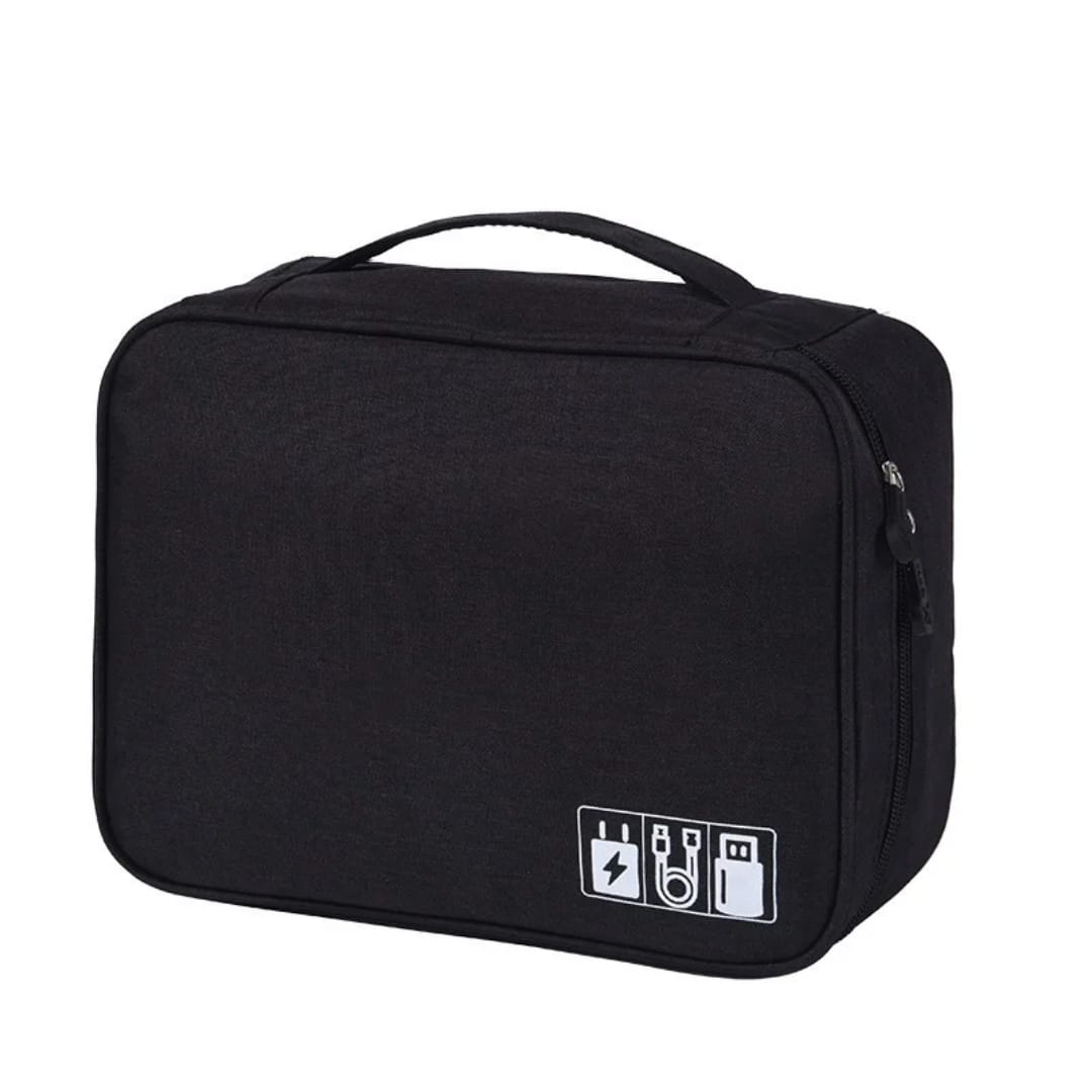 Travel Accessories Cable Charger Storage Bag – Waterproof Double Layer EVA Organizer Pouch
