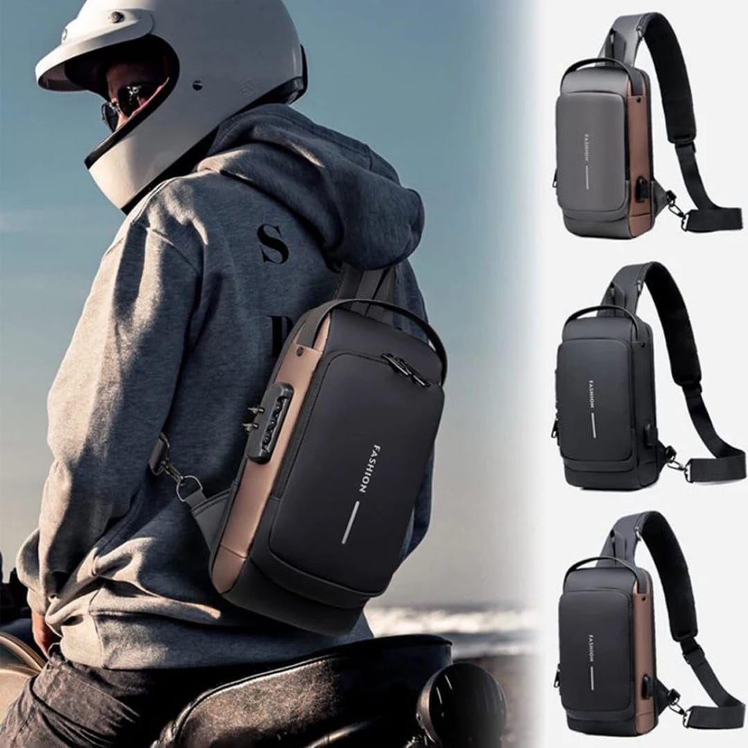 USB Charging Motorcycle Riding Bag – Waterproof Crossbody Chest Bag for Men USB Charging Motorcycle Riding Bag – Waterproof Crossbody Chest Bag for Men