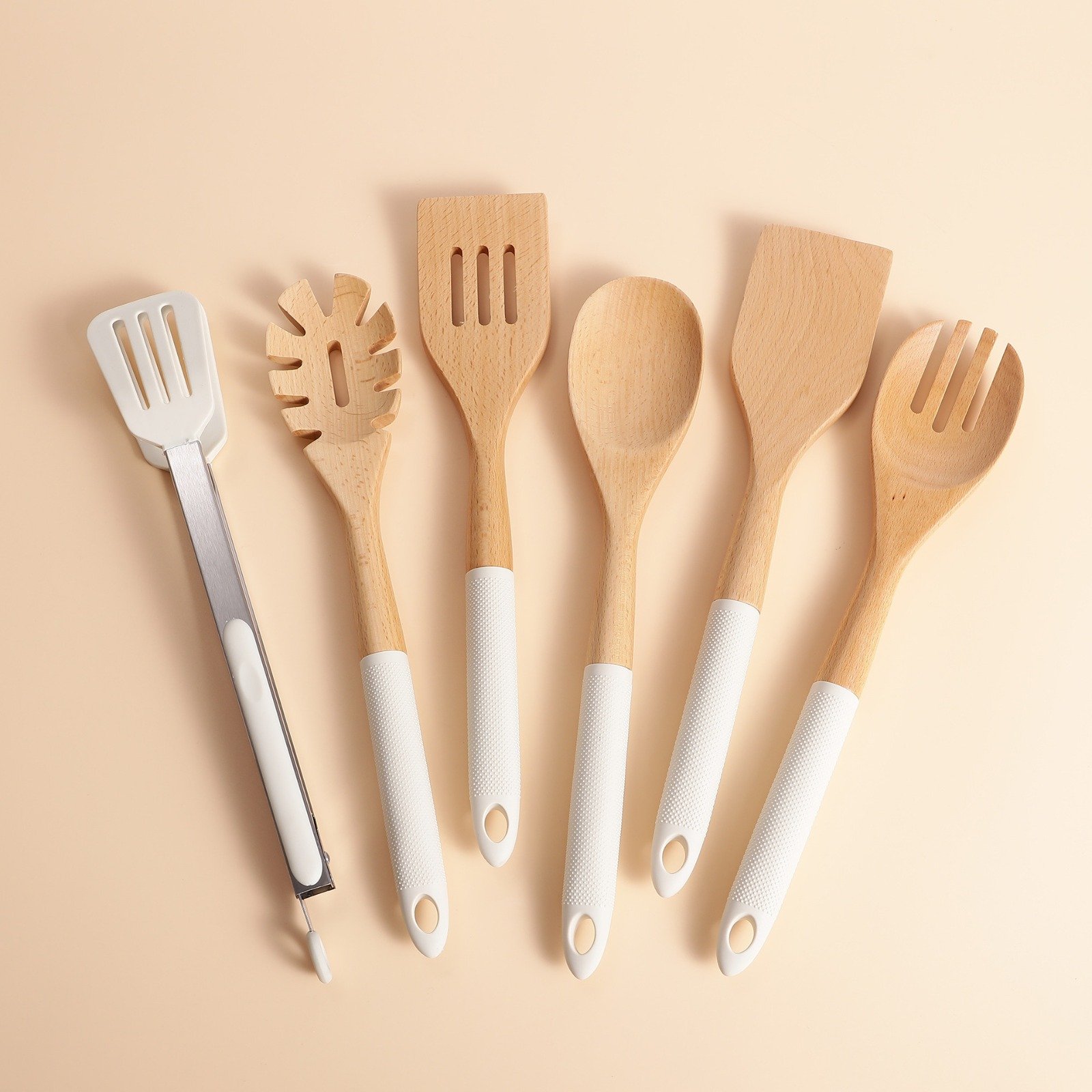 6pcs premium bamboo spoon set with stand - Image 4