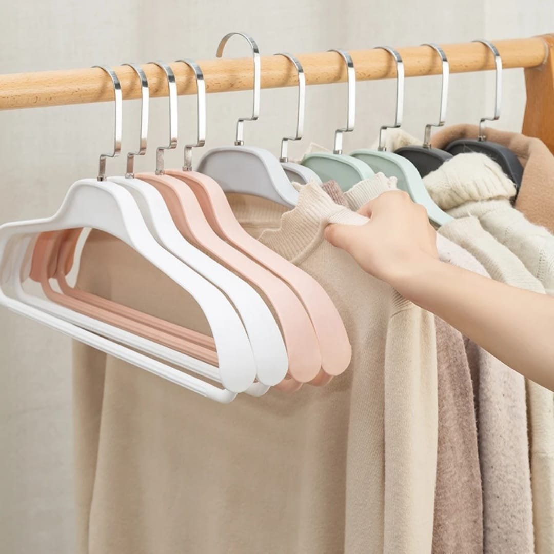 10pcs Thickened Wide Clothes Hangers - Image 4