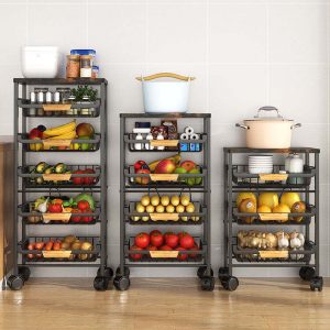 4 Layer Multifunctional Rack – Stainless Steel Kitchen & Vegetable Organizer