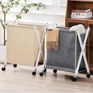 Laundry Basket with Stand & Wheels – Foldable Laundry Hamper with Wheels
