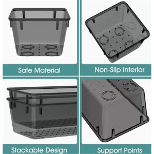 25 Pcs Set Drawer Organizers – Stackable PP Plastic Storage Bins & Drawer Dividers