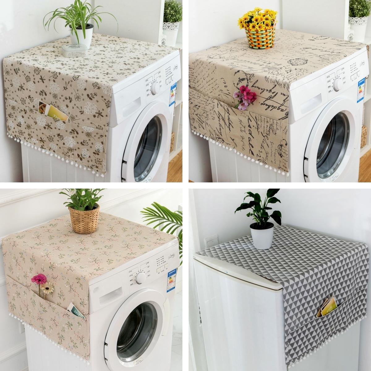 Fridge/Washing Machine Dust Cover – Cotton Multipurpose Appliance Cover