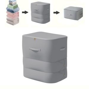Space Saving Self Compression quilt/duvet Bag – Foldable Reusable Duvet Storage & Wardrobe Organizer