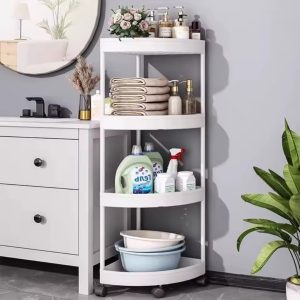 4 Tiers Corner Storage Rack – Multi-Functional Kitchen, Bathroom & Living Room Organizer