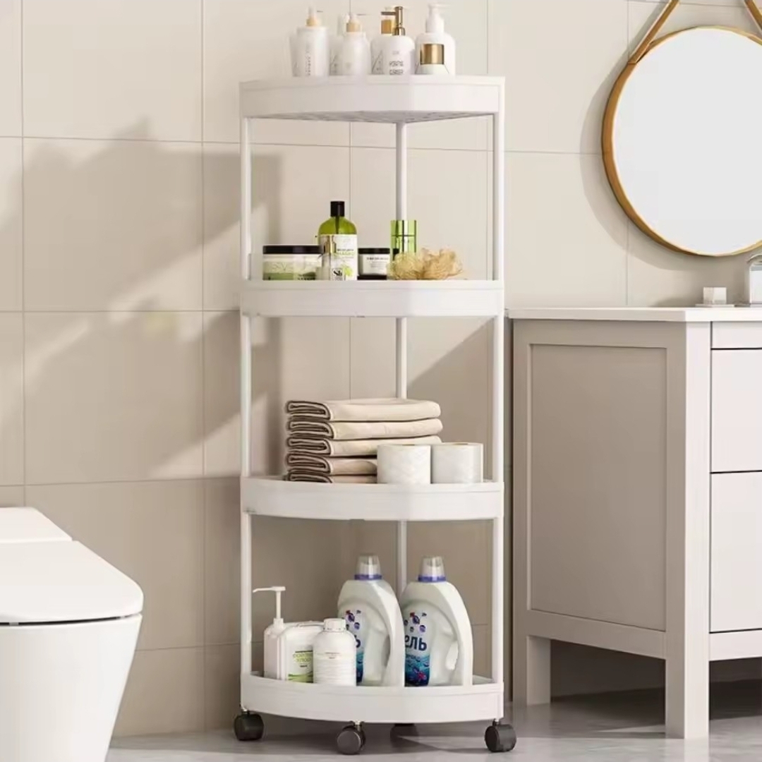 4 Tiers Corner Storage Rack – Multi-Functional Kitchen, Bathroom & Living Room Organizer