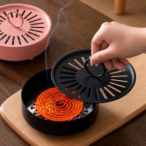 Premium Quality Iron Mosquito-Repellent Incense Box with Cover