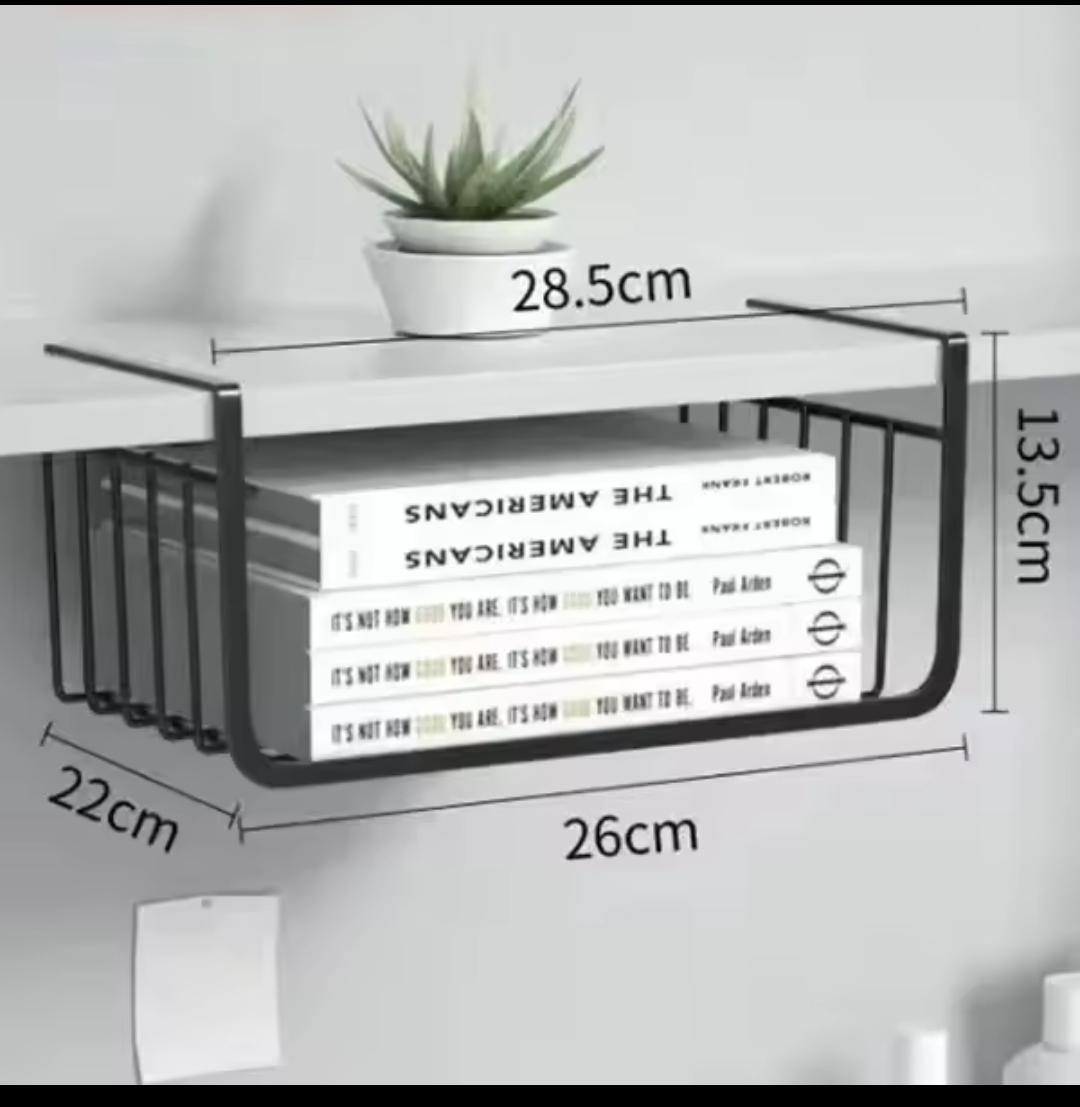 Under Shelf Organizer – Metallic Space-Saving Kitchen Storage Rack