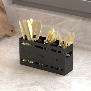 3-Compartment Cutlery Holder Organizer – Kitchen Utensil Storage