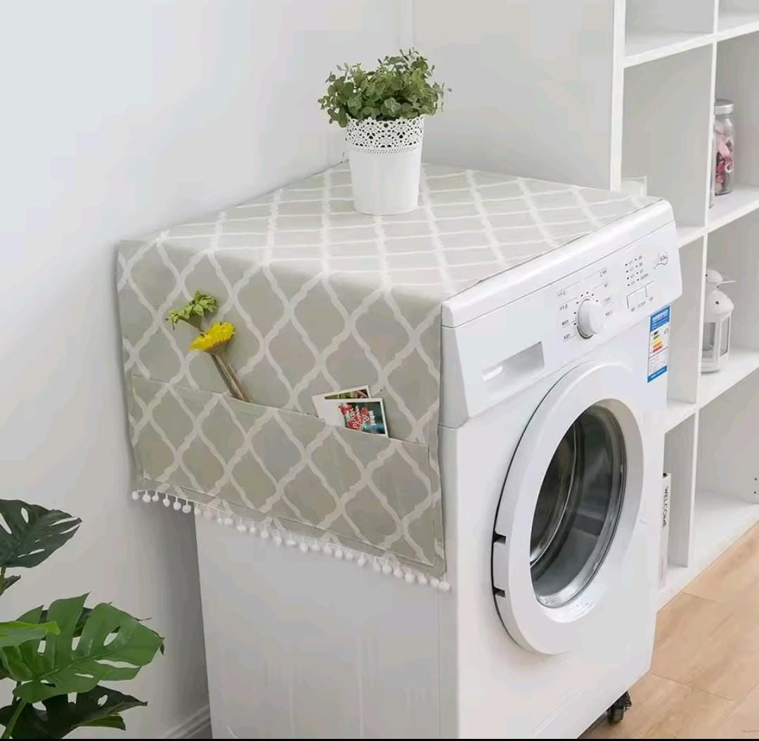Fridge/Washing Machine Dust Cover – Cotton Multipurpose Appliance Cover