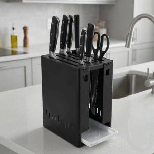 Multifunctional Kitchen Cutlery Block Organizer – Space-Saving Utensil Holder