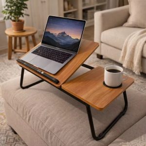 Adjustable Tilting Laptop Folding Table – Portable Laptop Stand for Bed & Sofa