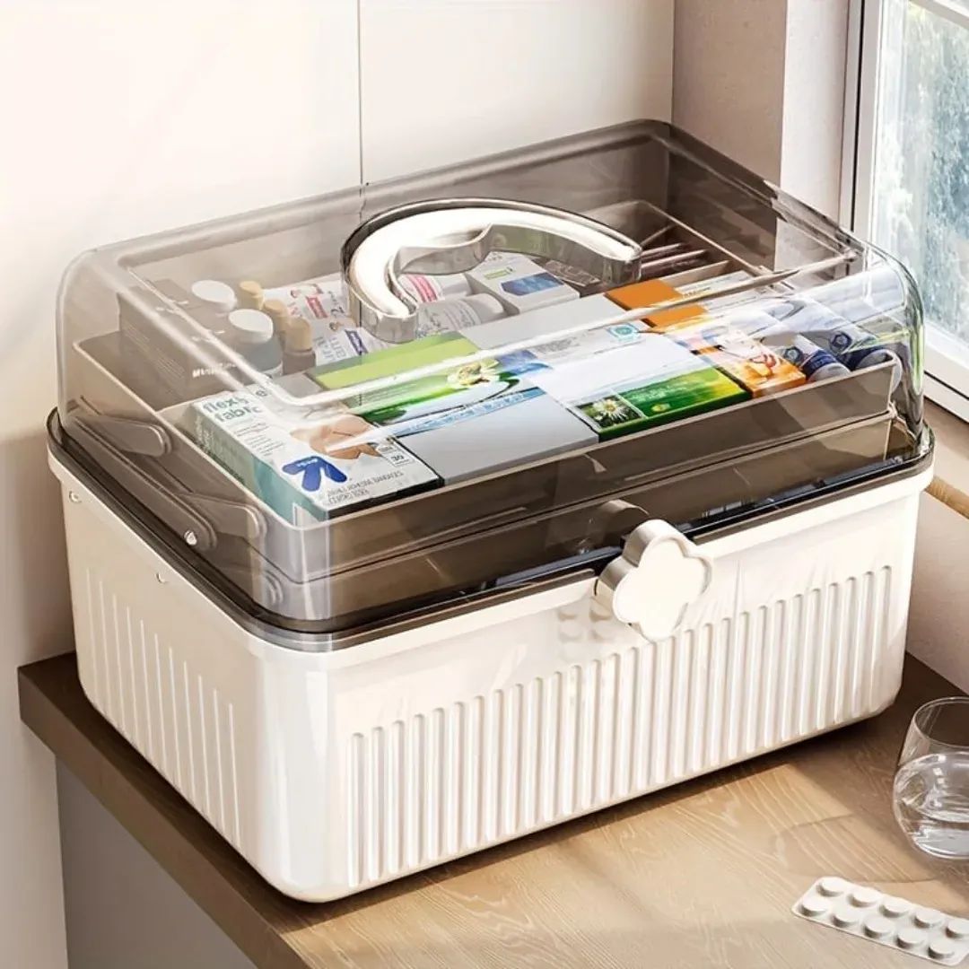 Medicine Storage Box – Large Portable First Aid & Healthcare Organizer