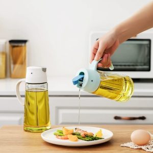 630ml Oil Can Dispenser – White & Blue Lid