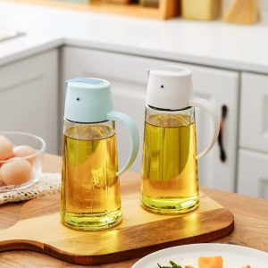 630ml Oil Can Dispenser – White & Blue Lid