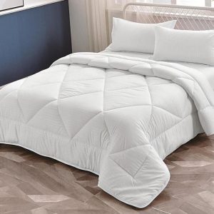 6x7 Cotton White Striped binded duvets