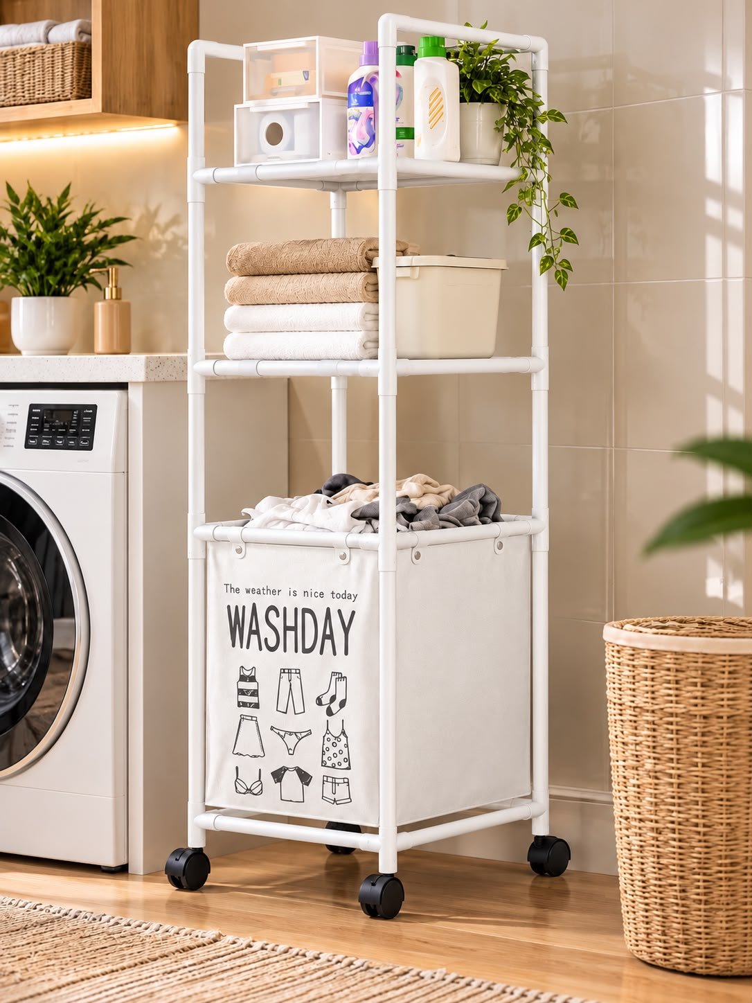Multi-Functional Home Laundry Storage Rack - Image 3